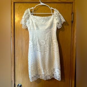 Ralph Lauren White Off the Shoulder Dress | Size 6